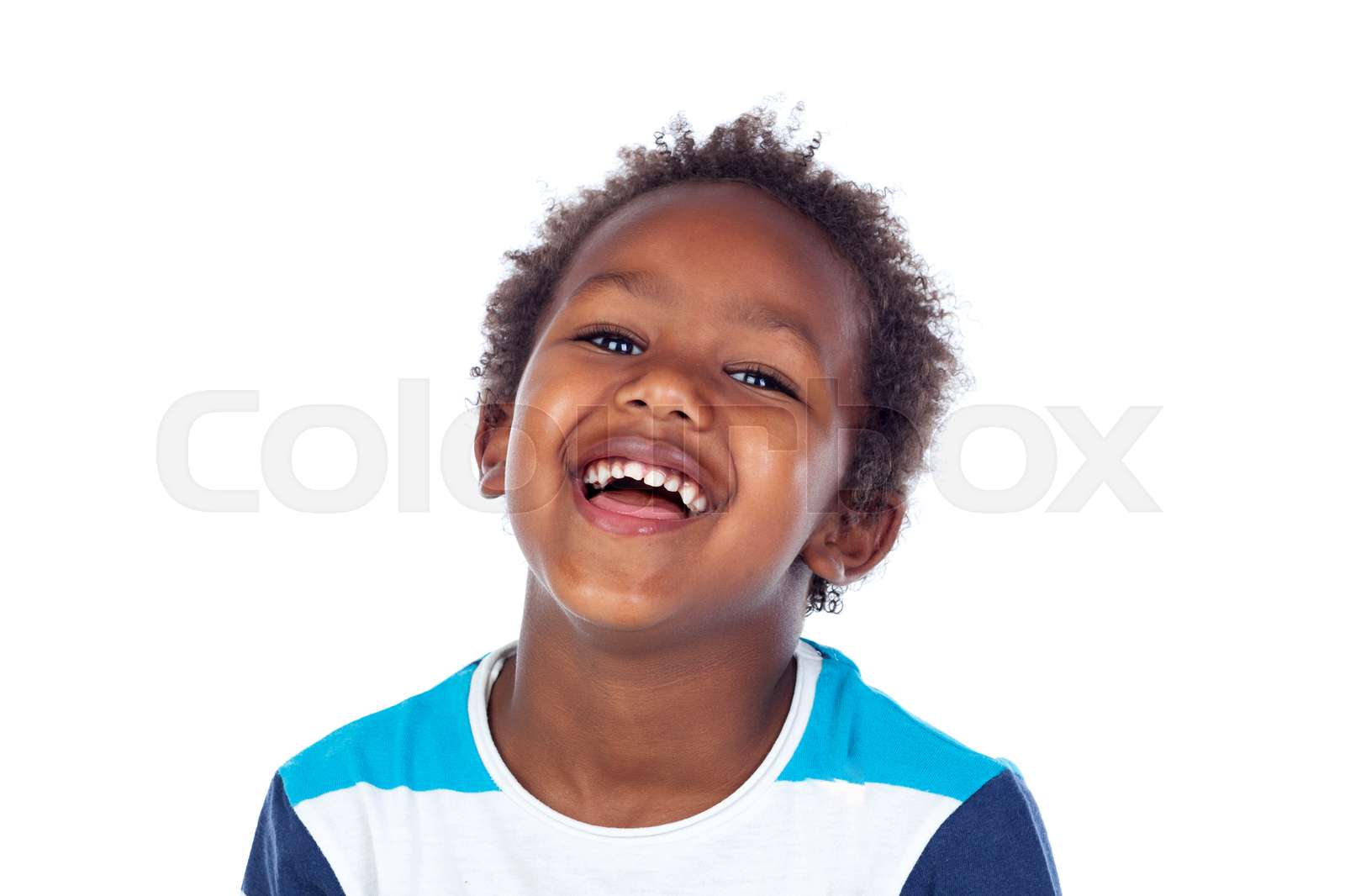 African Child Laughing Stock Image Colourbox
