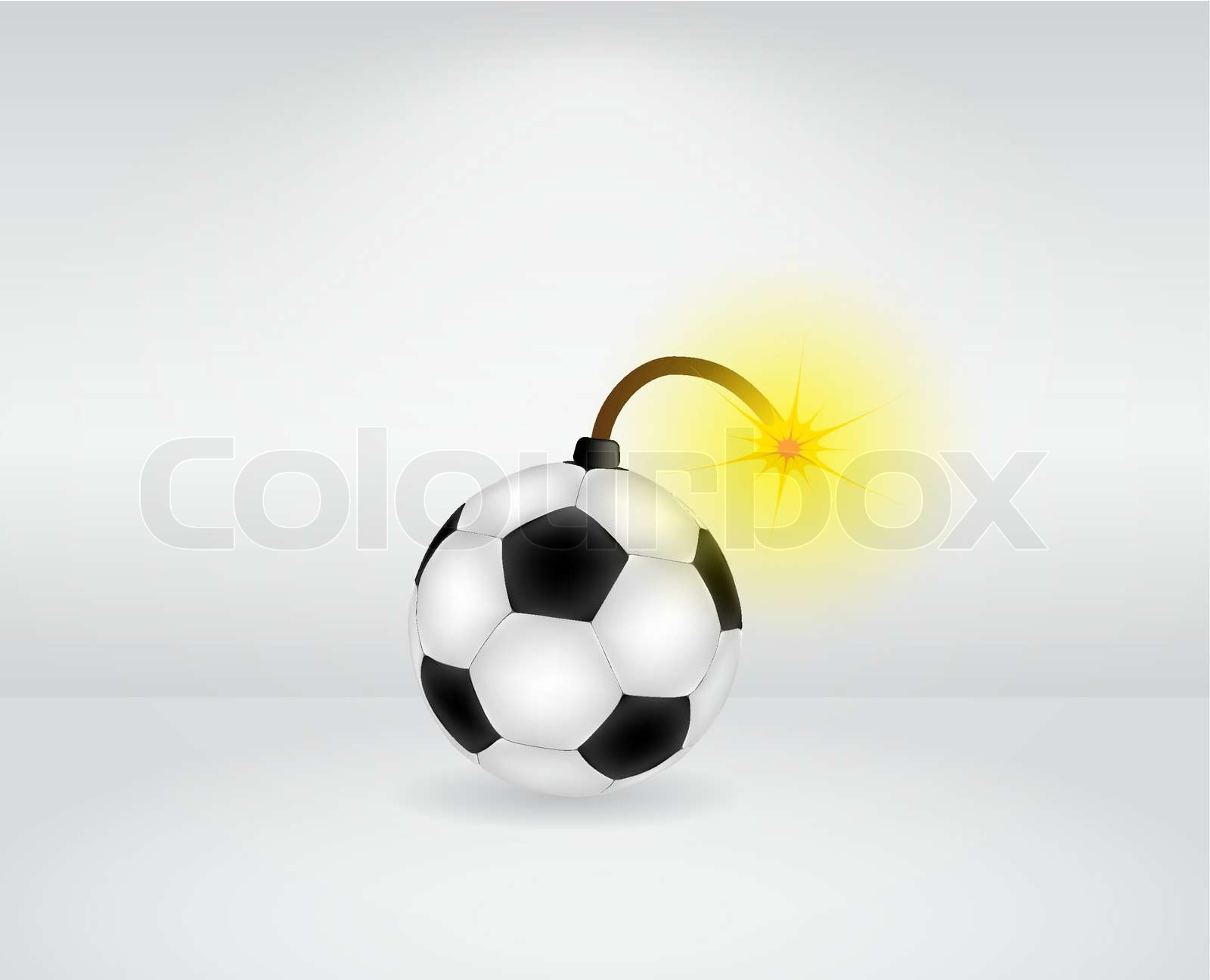 Vector soccer ball bomb illustration Stock vector Colourbox