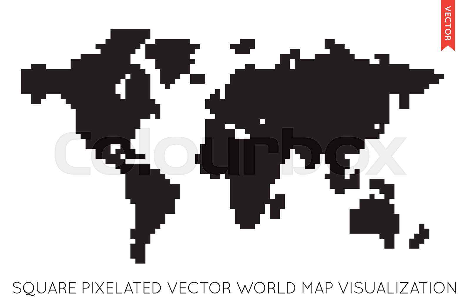 Vector Flat World Map Infographic. Map of the World. | Stock vector