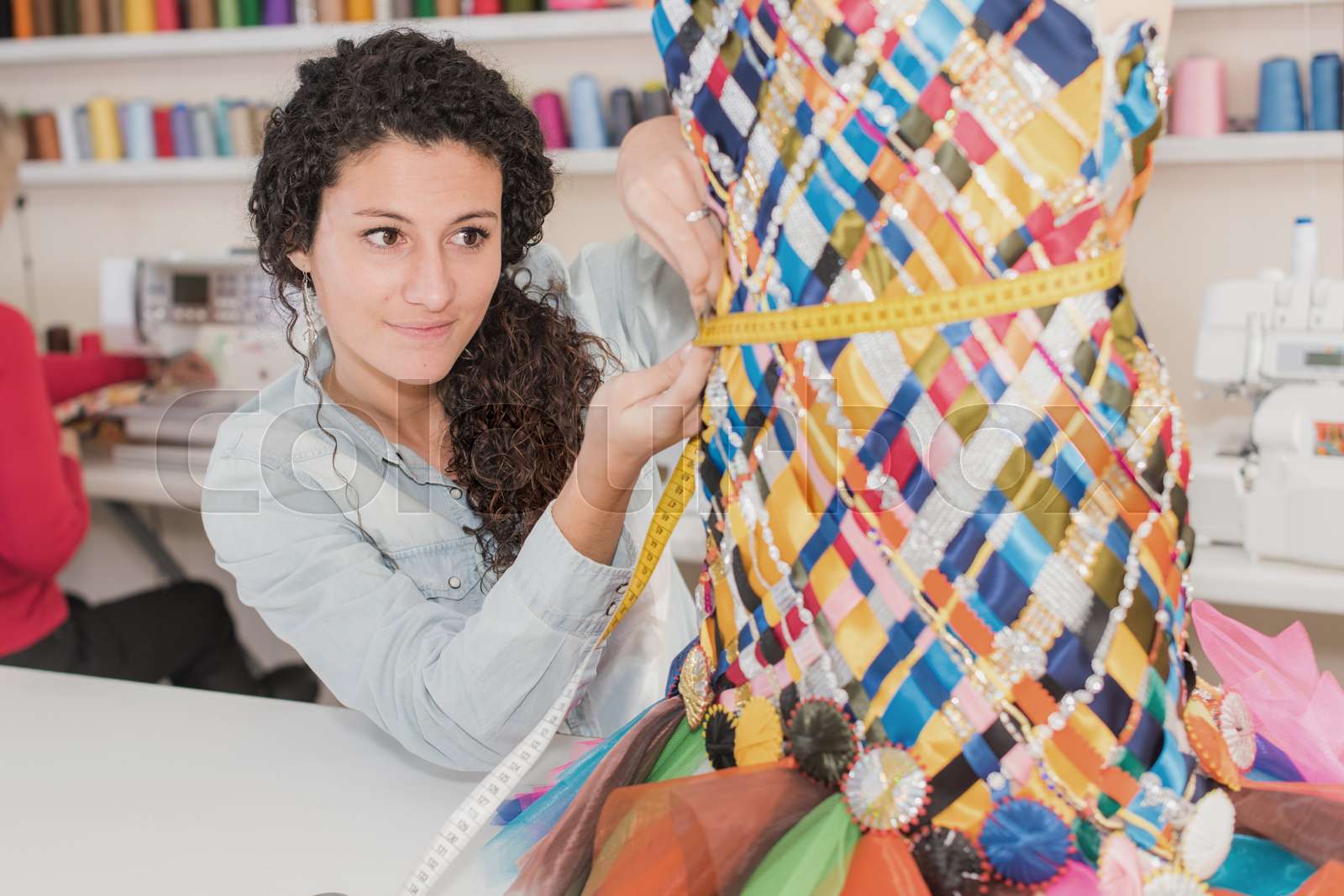 textiles class Stock image Colourbox