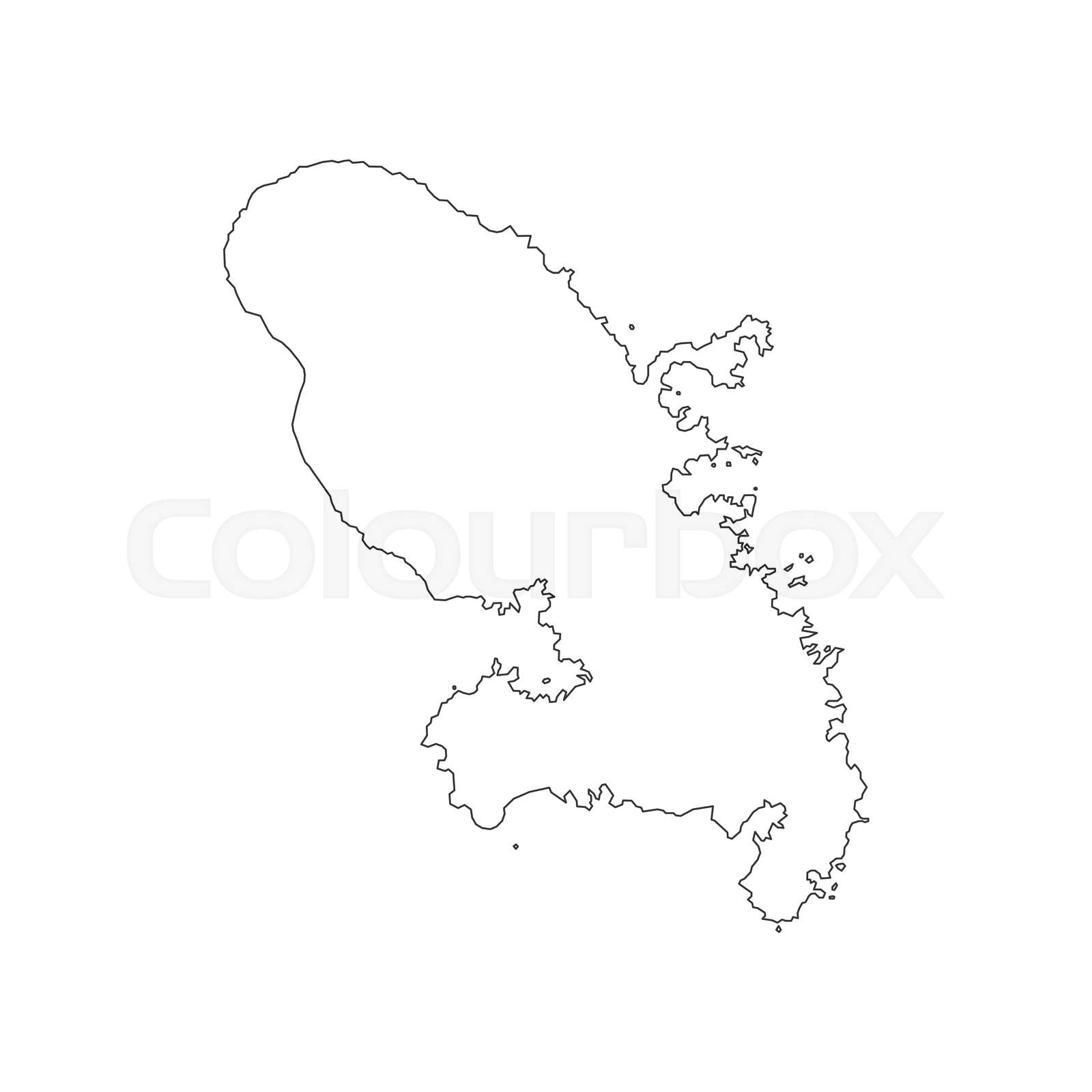 Martinique Map Outline Stock Vector Colourbox martinique-map-outline-stock-vector-colourbox