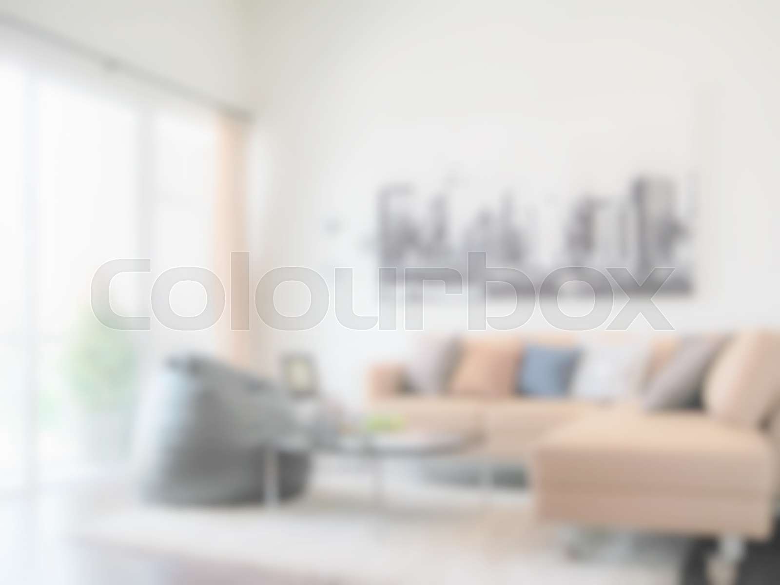 blur image of modern living room interior | Stock image | Colourbox