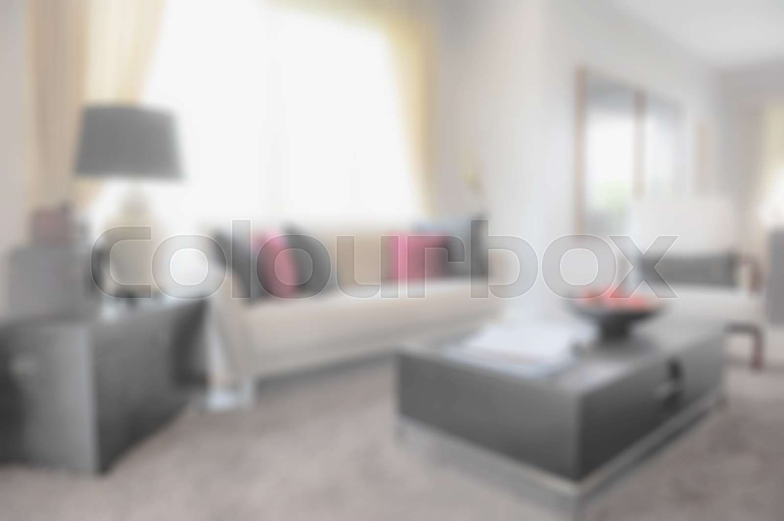 blur image of modern living room interior | Stock image | Colourbox