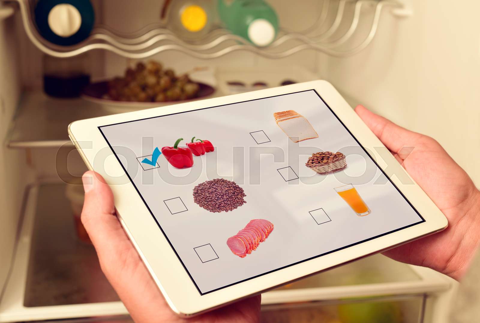 young man making his shopping list | Stock image | Colourbox