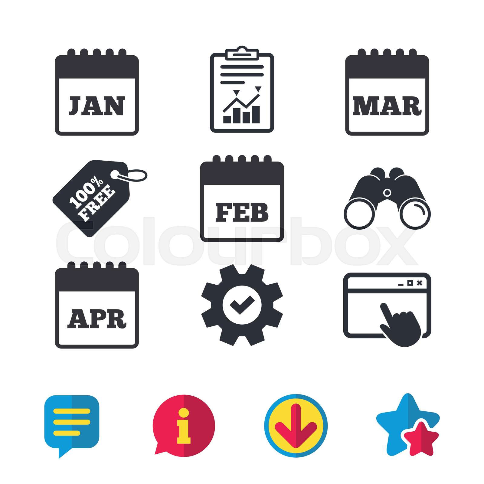 calendar-january-february-march-and-april-stock-vector-colourbox