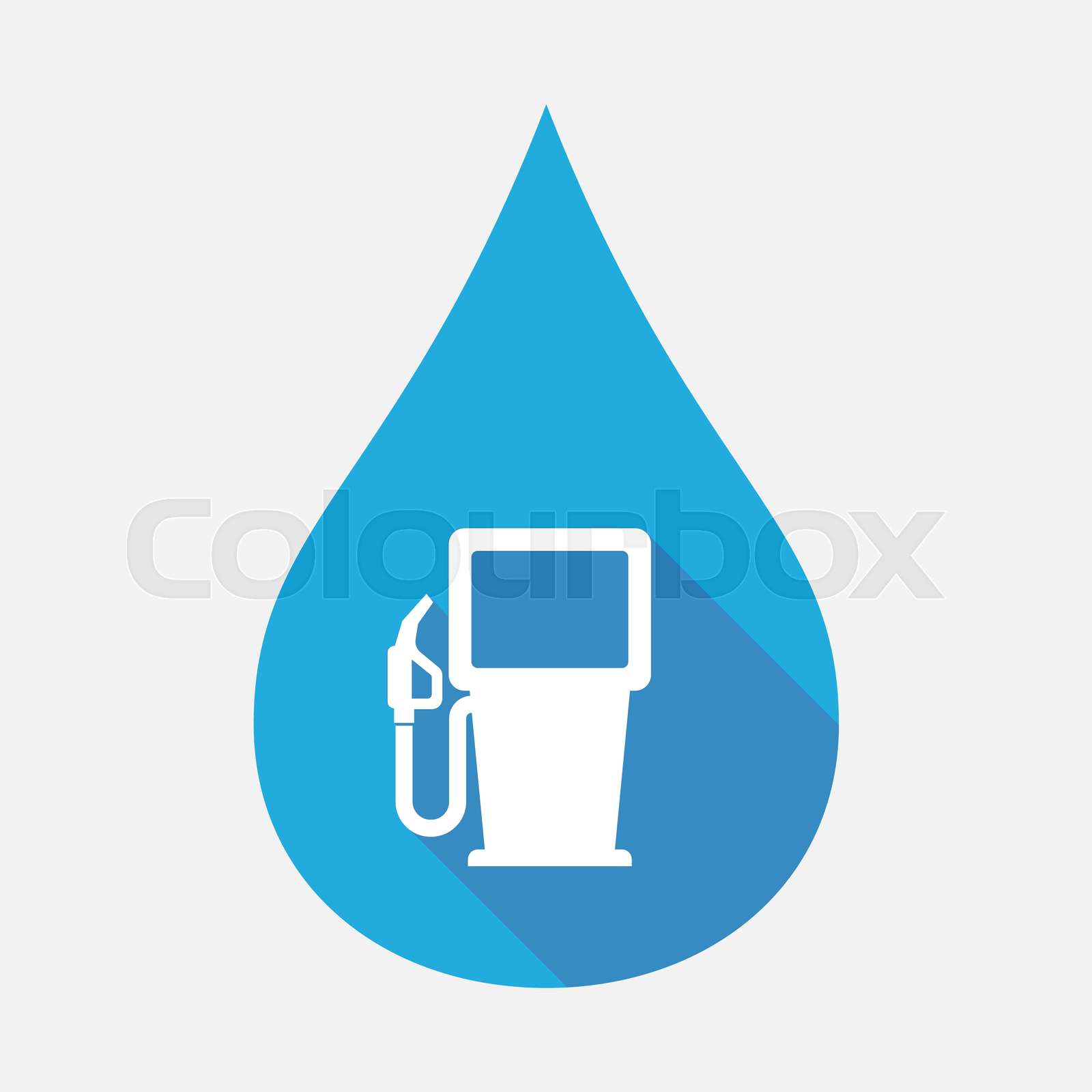 Isolated water drop with a gas station Stock vector Colourbox