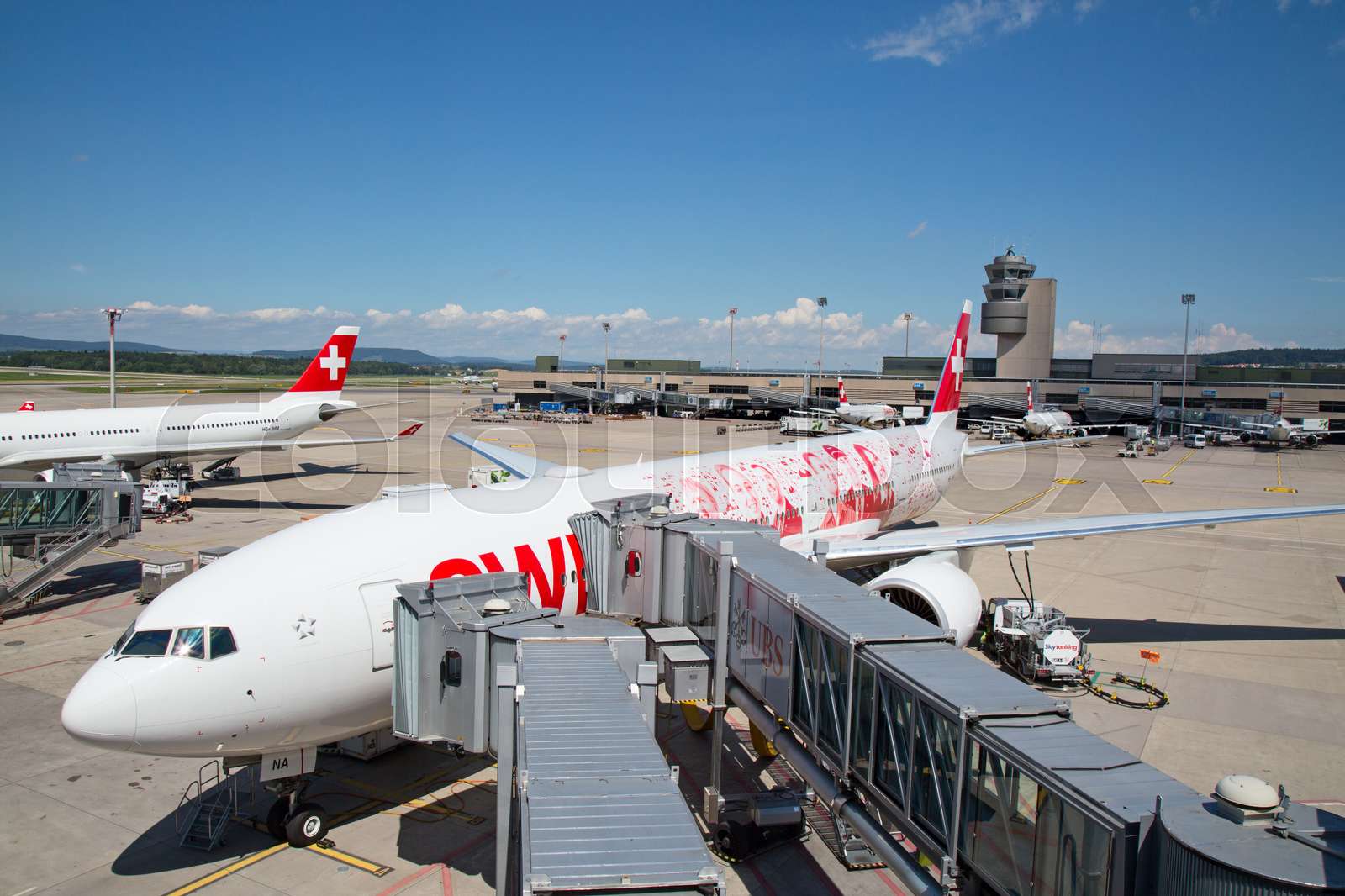 Zurich airport Stock image Colourbox