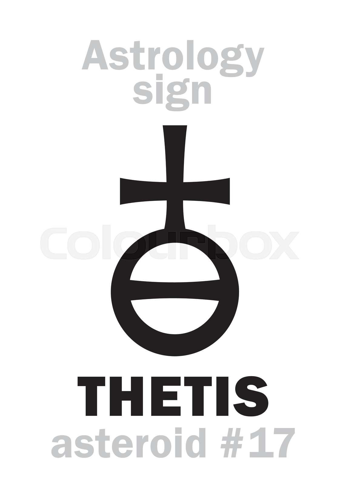 Astrology asteroid THETIS Stock vector Colourbox