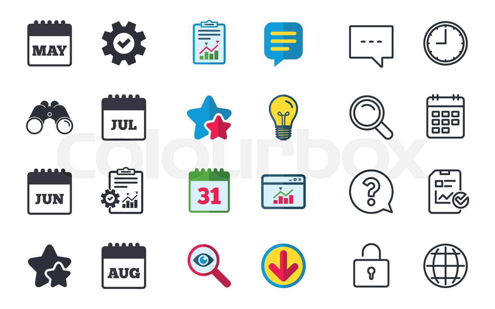 calendar-may-june-july-and-august-stock-vector-colourbox