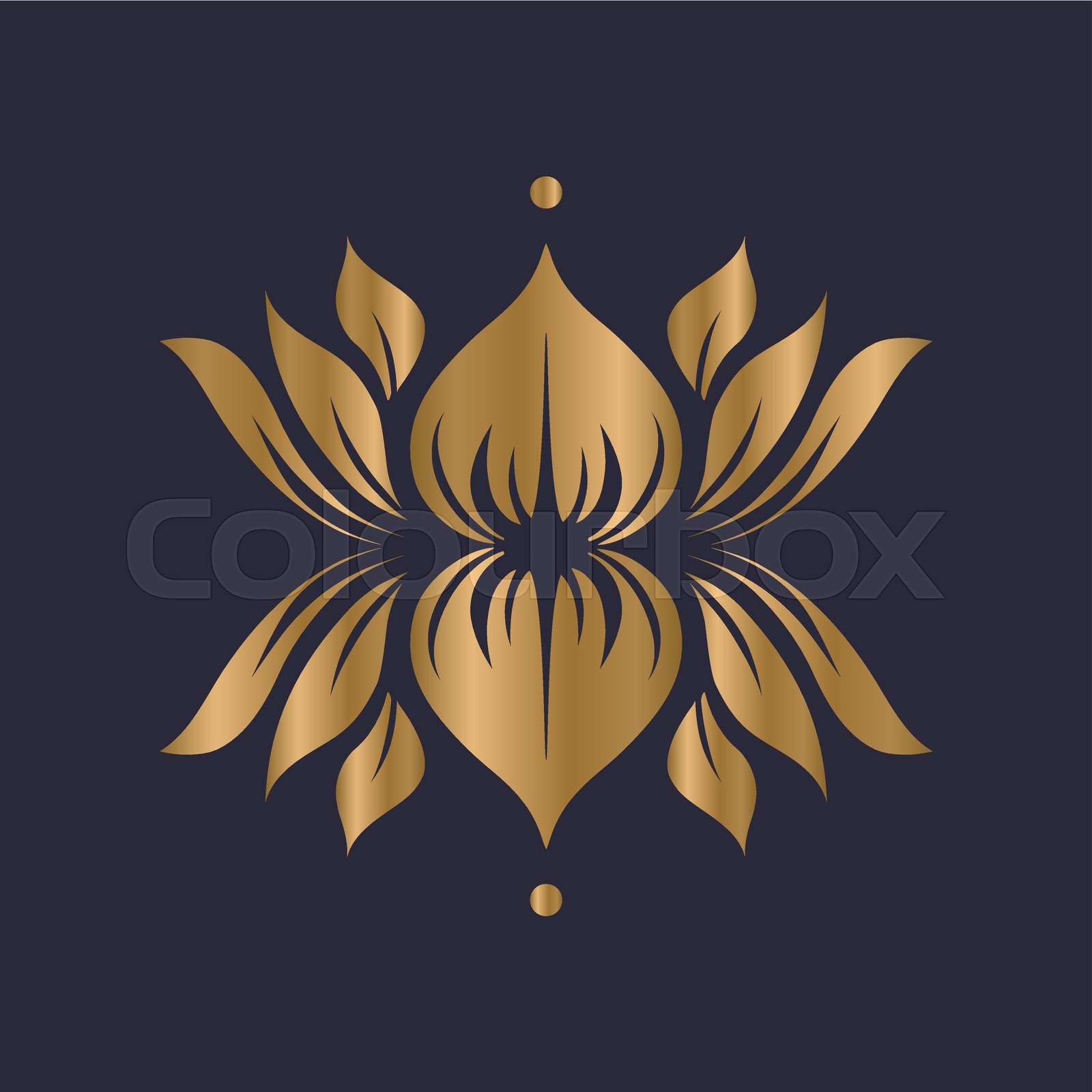 Lotus Logo Vector Illustrator Stock Vector Colourbox