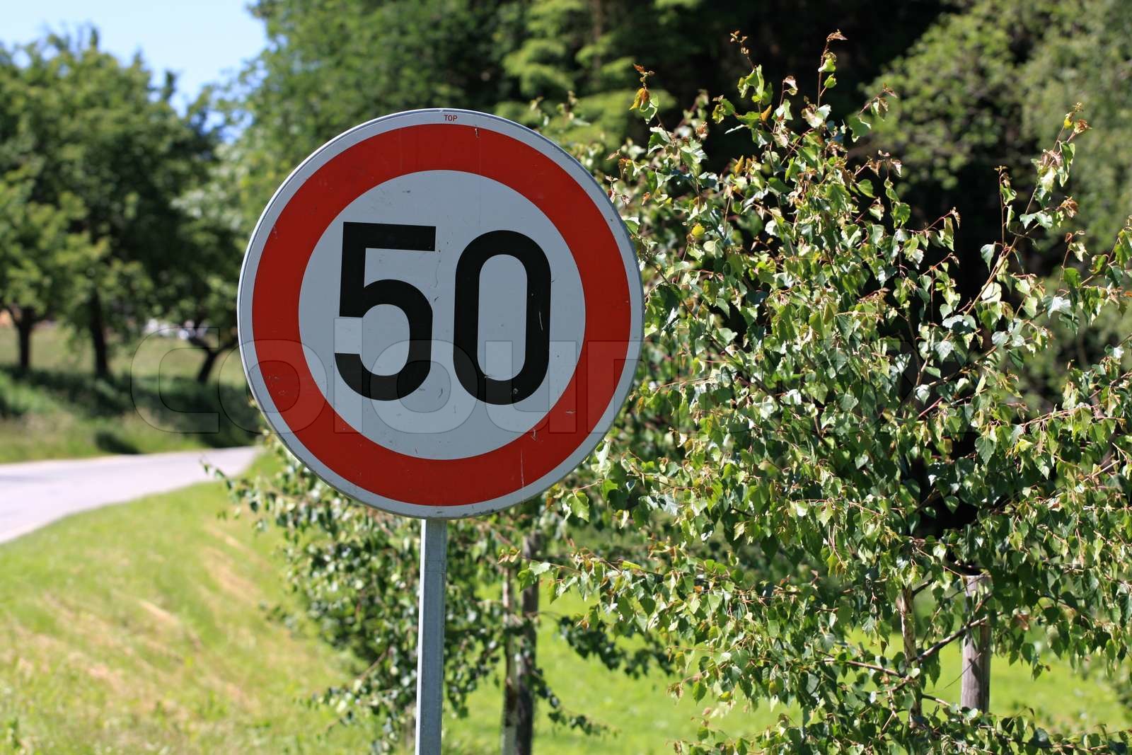 Traffic Signs In The Czech Republic Stock Image Colourbox