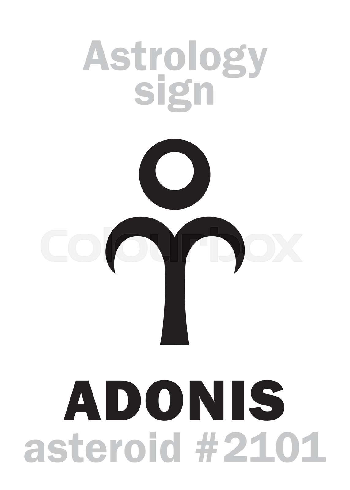 Astrology Asteroid Adonis Stock Vector Colourbox