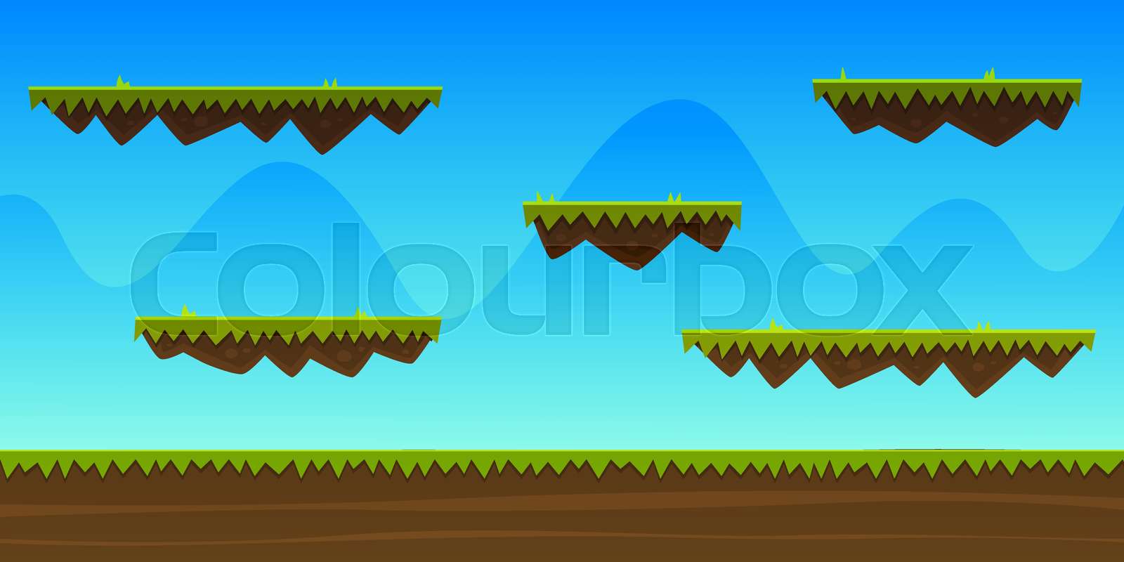 Cartoon Game Background | Stock vector | Colourbox