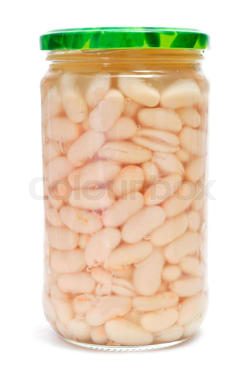white beans jar Stock image Colourbox