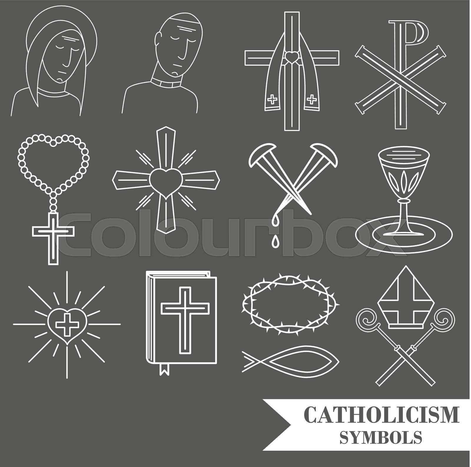 catholic symbols | Stock vector | Colourbox
