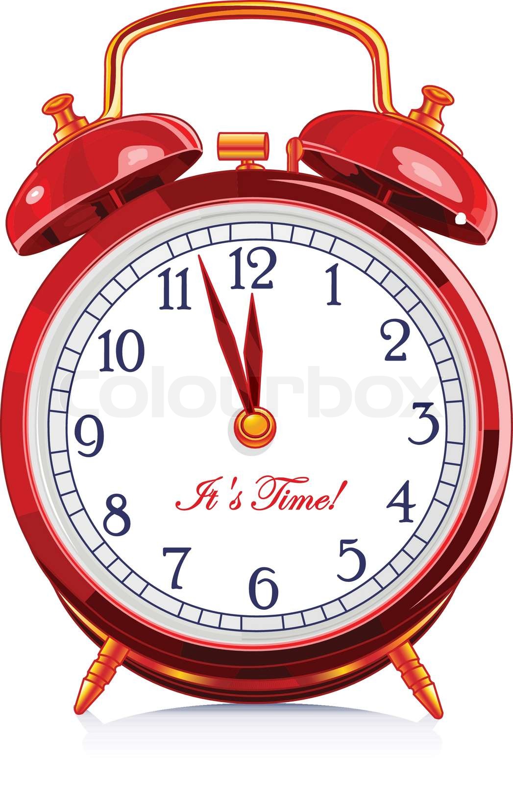 noon, uhr, alarm StockVektor Colourbox