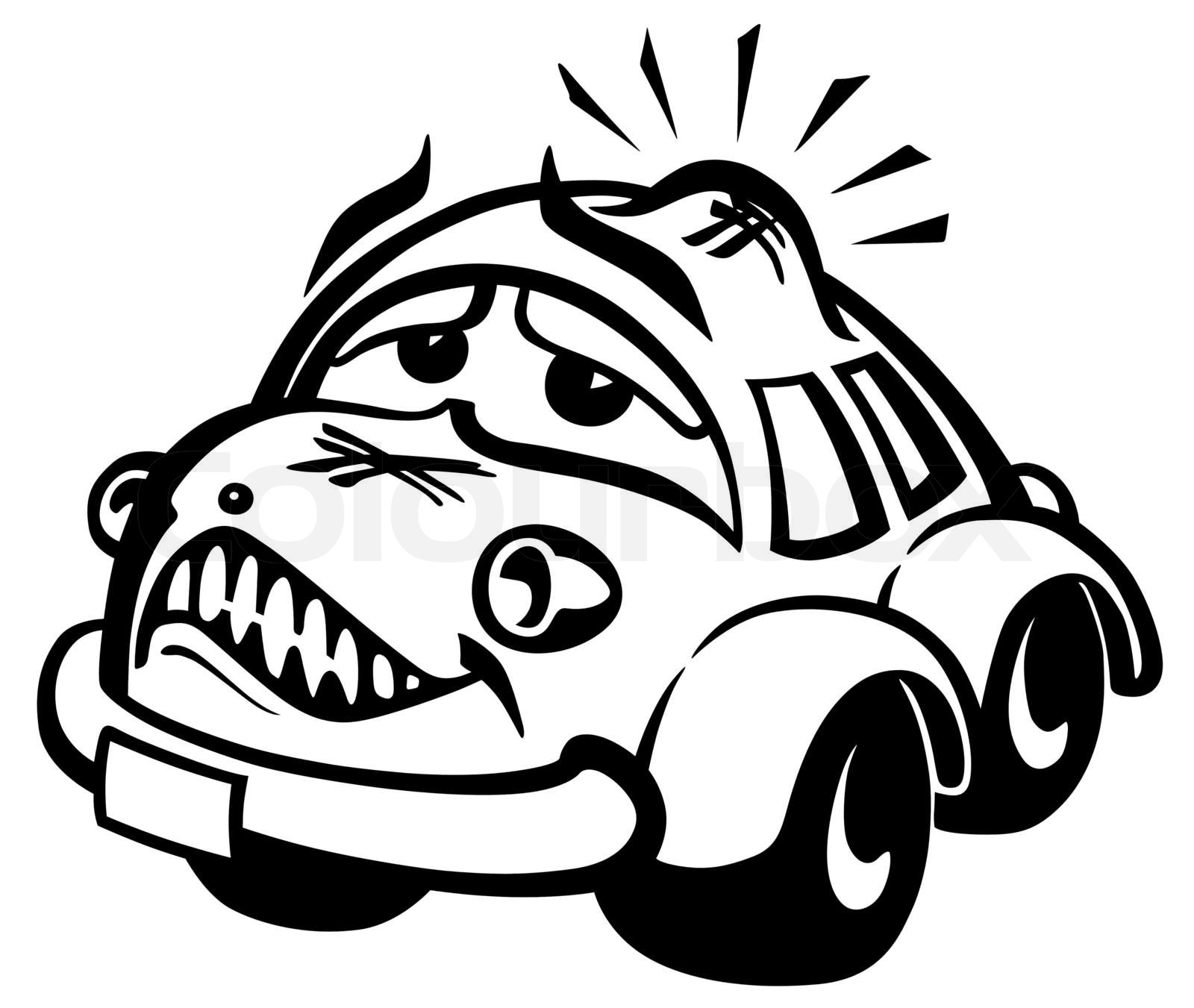 damaged-car-illustration-stock-image-colourbox