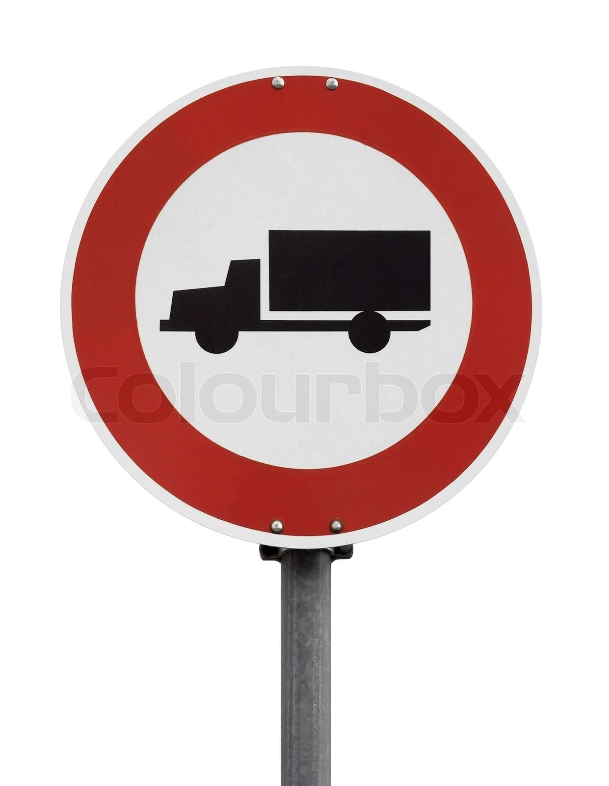 german traffic sign isolated on white | Stock image | Colourbox