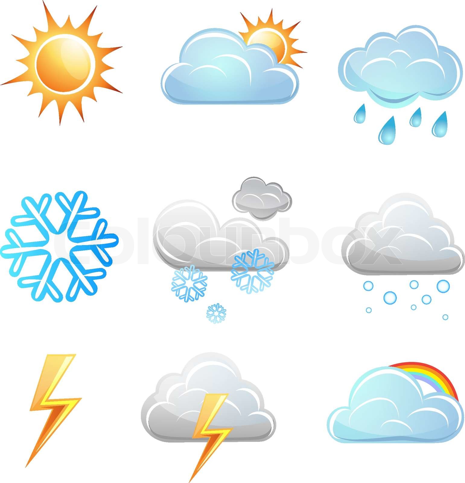 Weather Icon Vector Set Stock Vector Colourbox