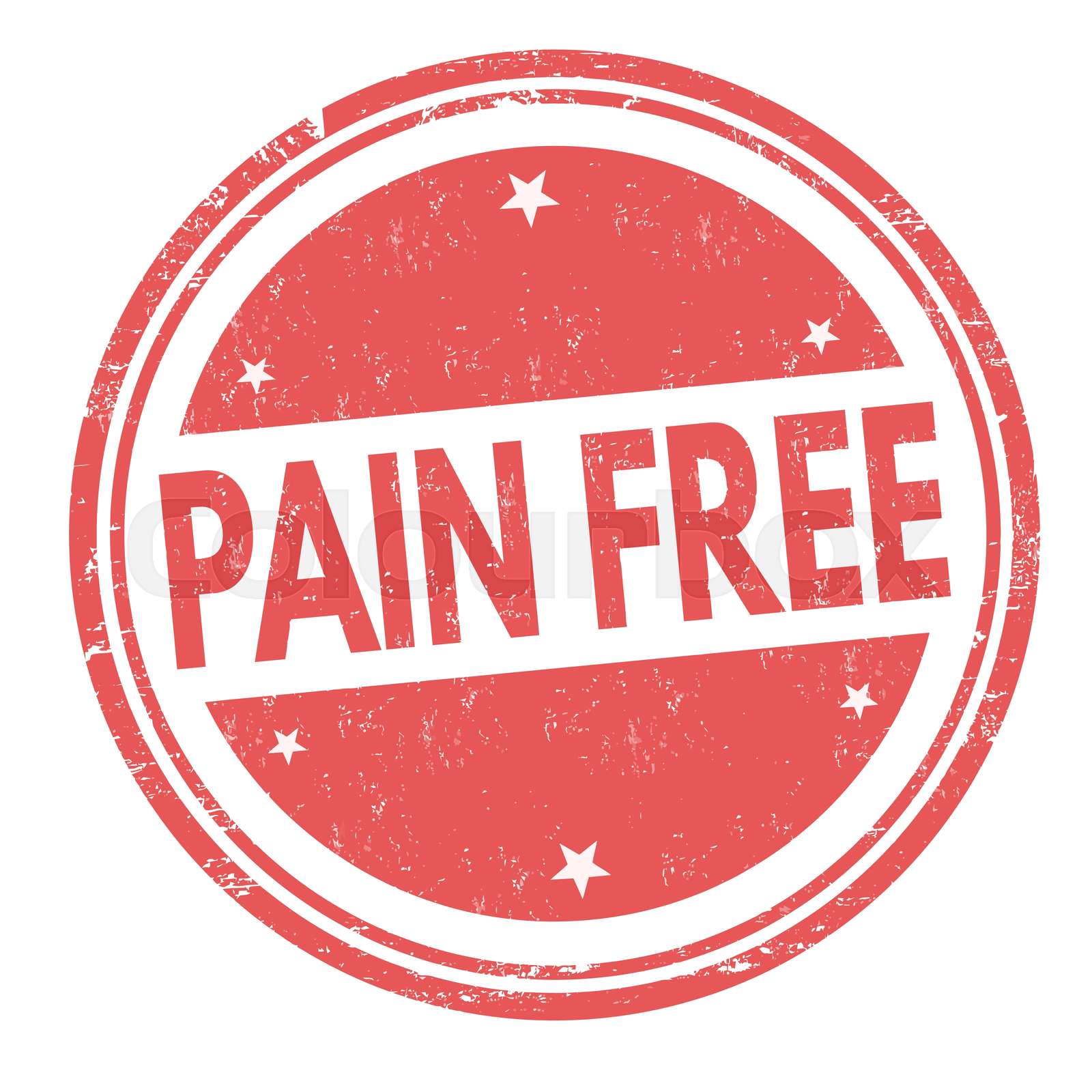 Pain free sign or stamp Stock vector Colourbox
