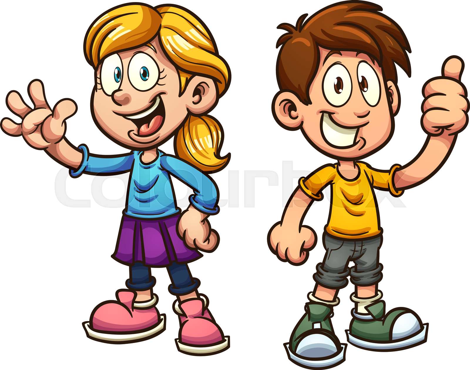 Cartoon kids | Stock vector | Colourbox