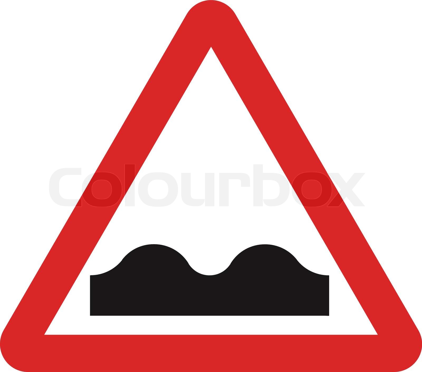 Uneven road sign in vector | Stock vector | Colourbox