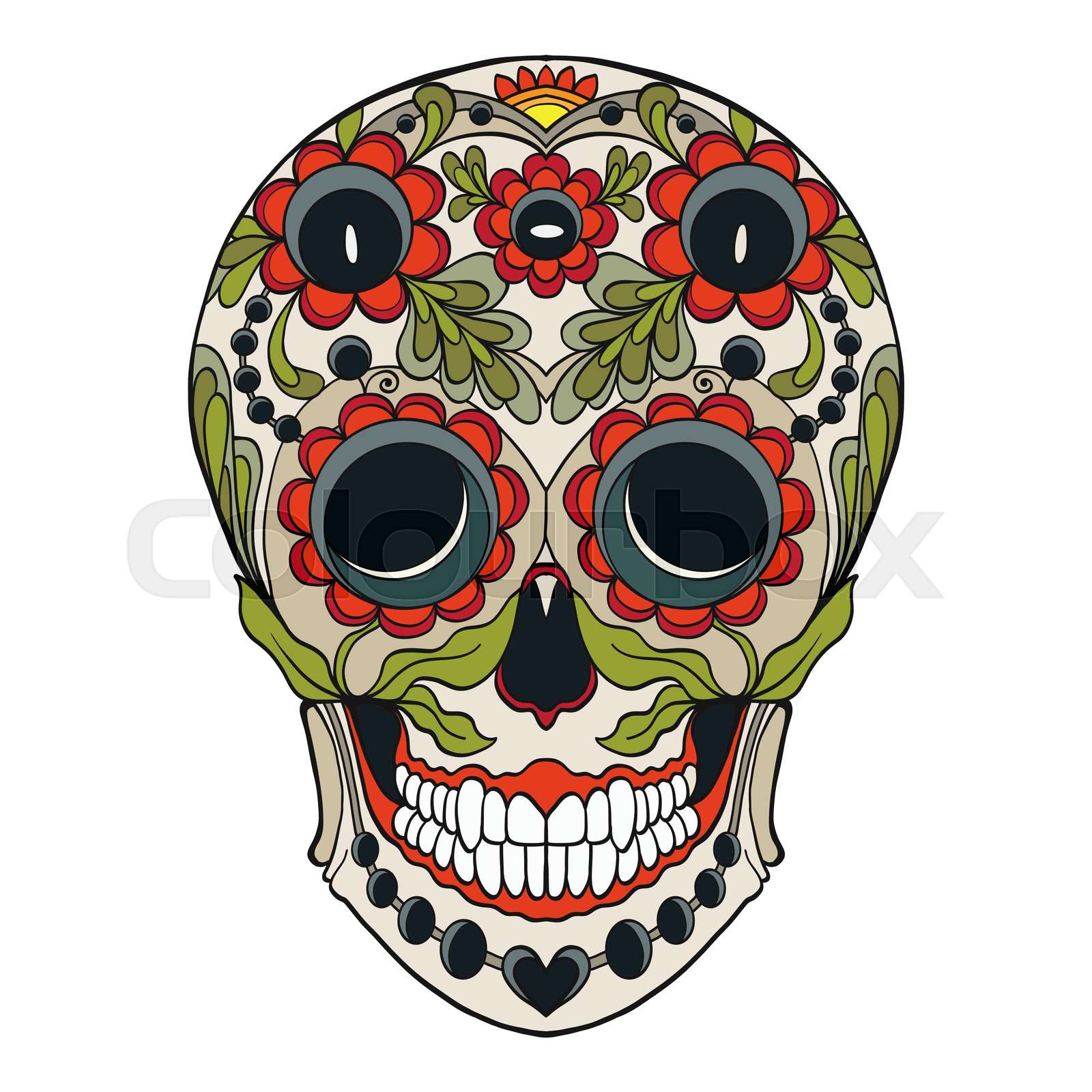 Sugar skull. The traditional symbol of the Day of the Dead. Stoc Stock vector Colourbox