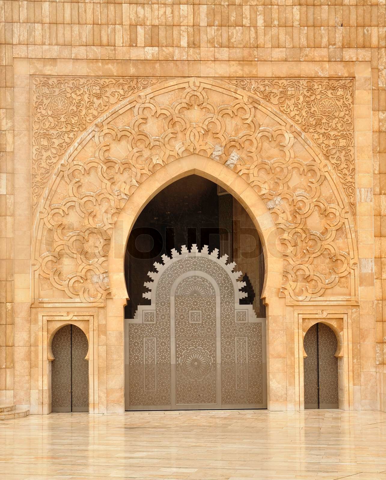 Detail der Moschee Hassan II. in Casablanca , Marokko Stock Bild