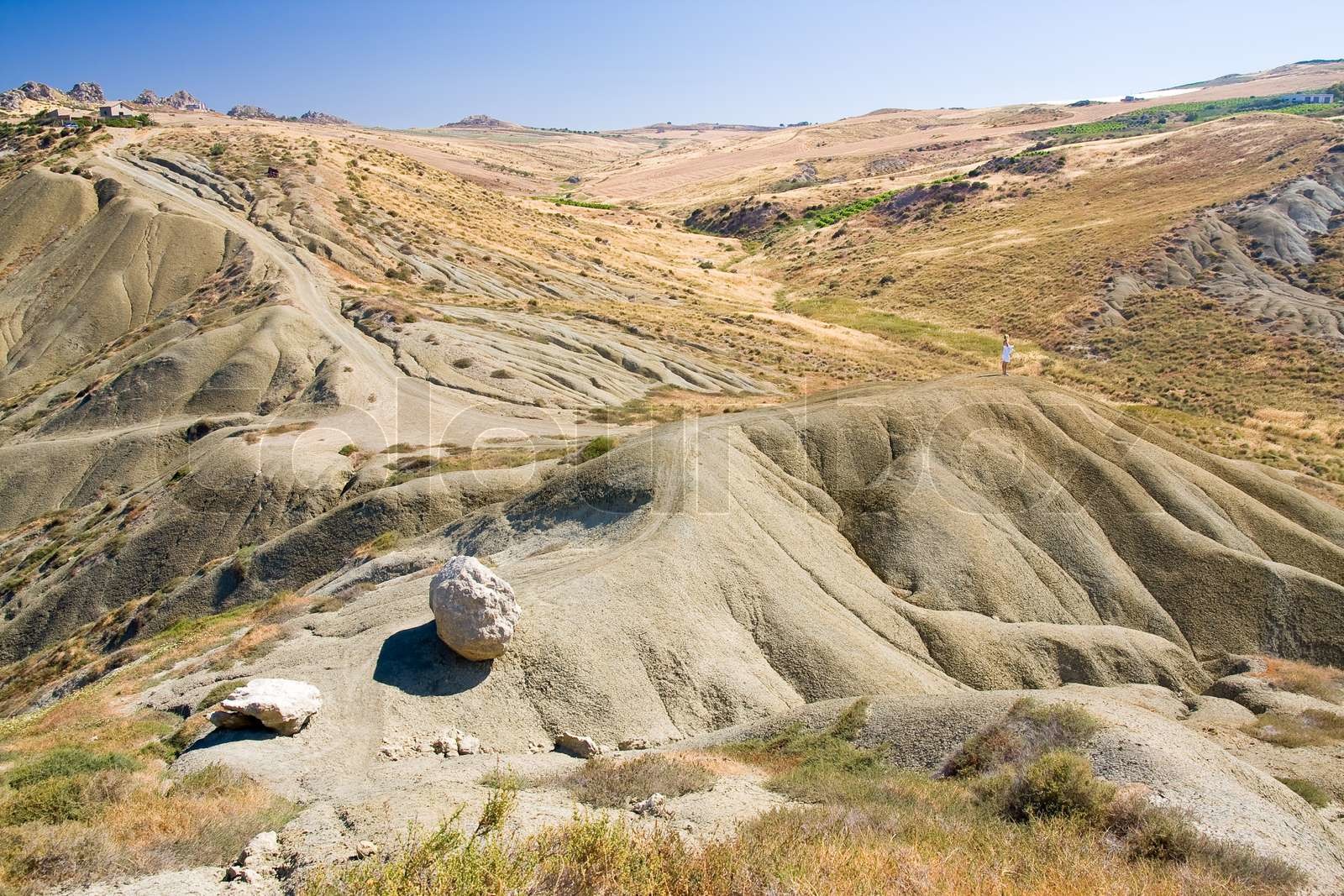 desert like landscape in sicily Stock image Colourbox