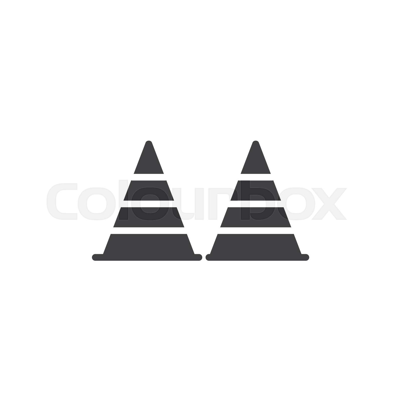 Cones icon vector | Stock vector | Colourbox