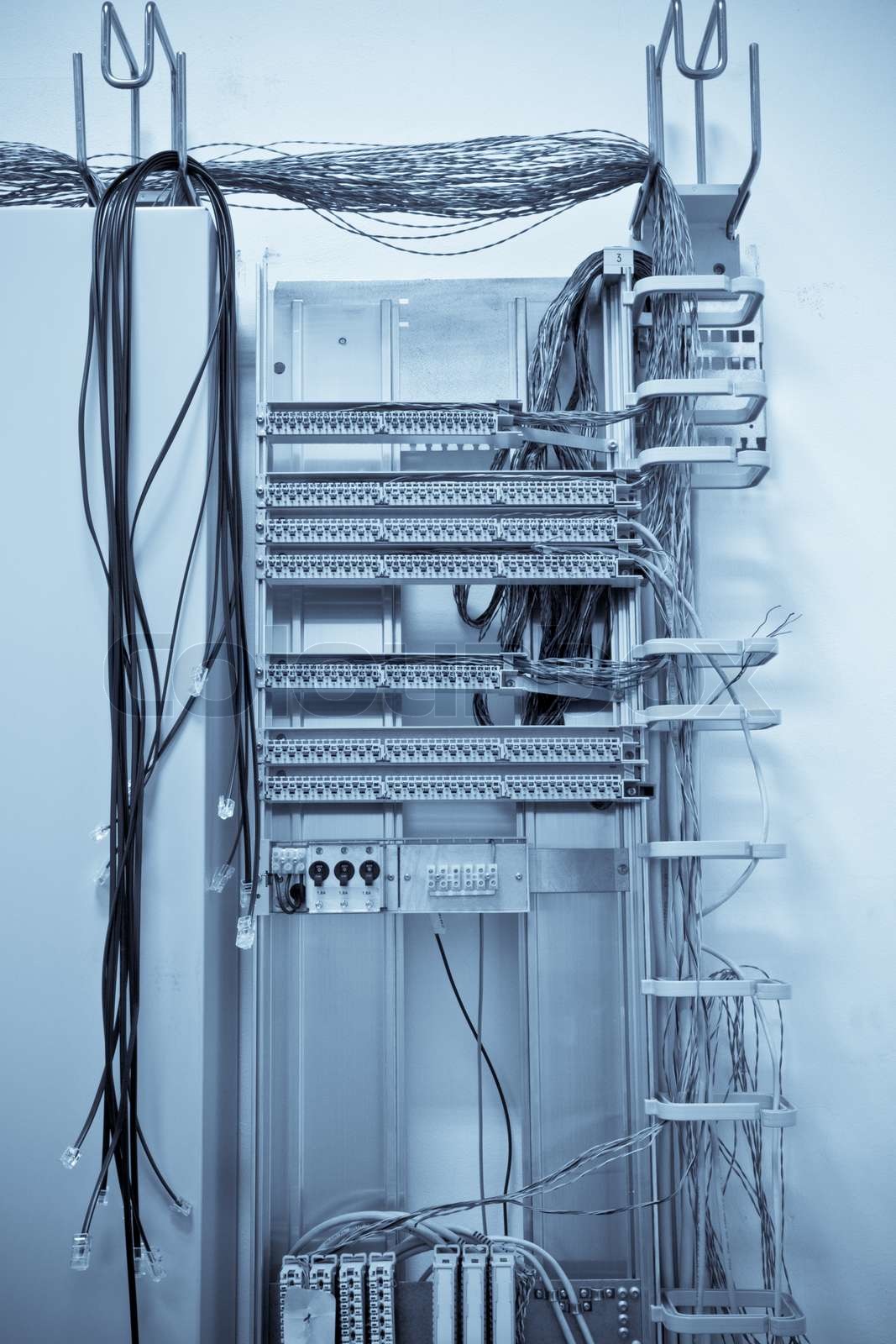 an old telephone switching center Stock image Colourbox