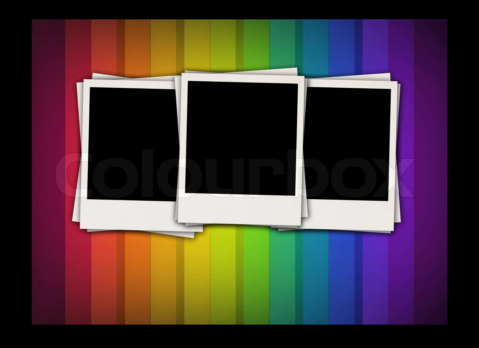 Blank Fotos på Rainbow Baggrund | Stock foto | Colourbox