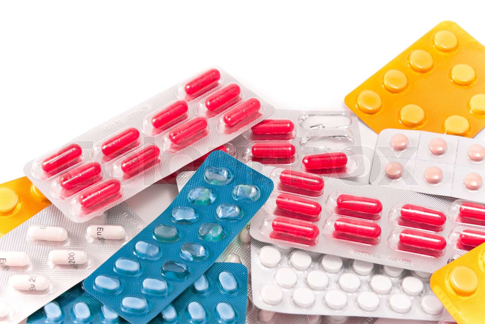 pakker af medicinske piller og tabletter | Stock foto | Colourbox
