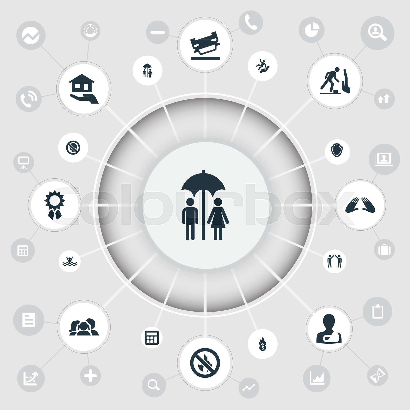 Vector Illustration Set Of Simple Warrant Icons Elements Accounting 