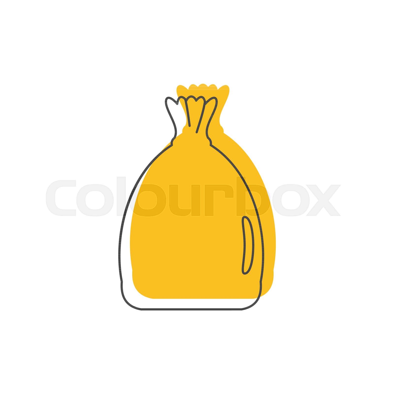 Garbage bag icon, doodle style Stock vector Colourbox