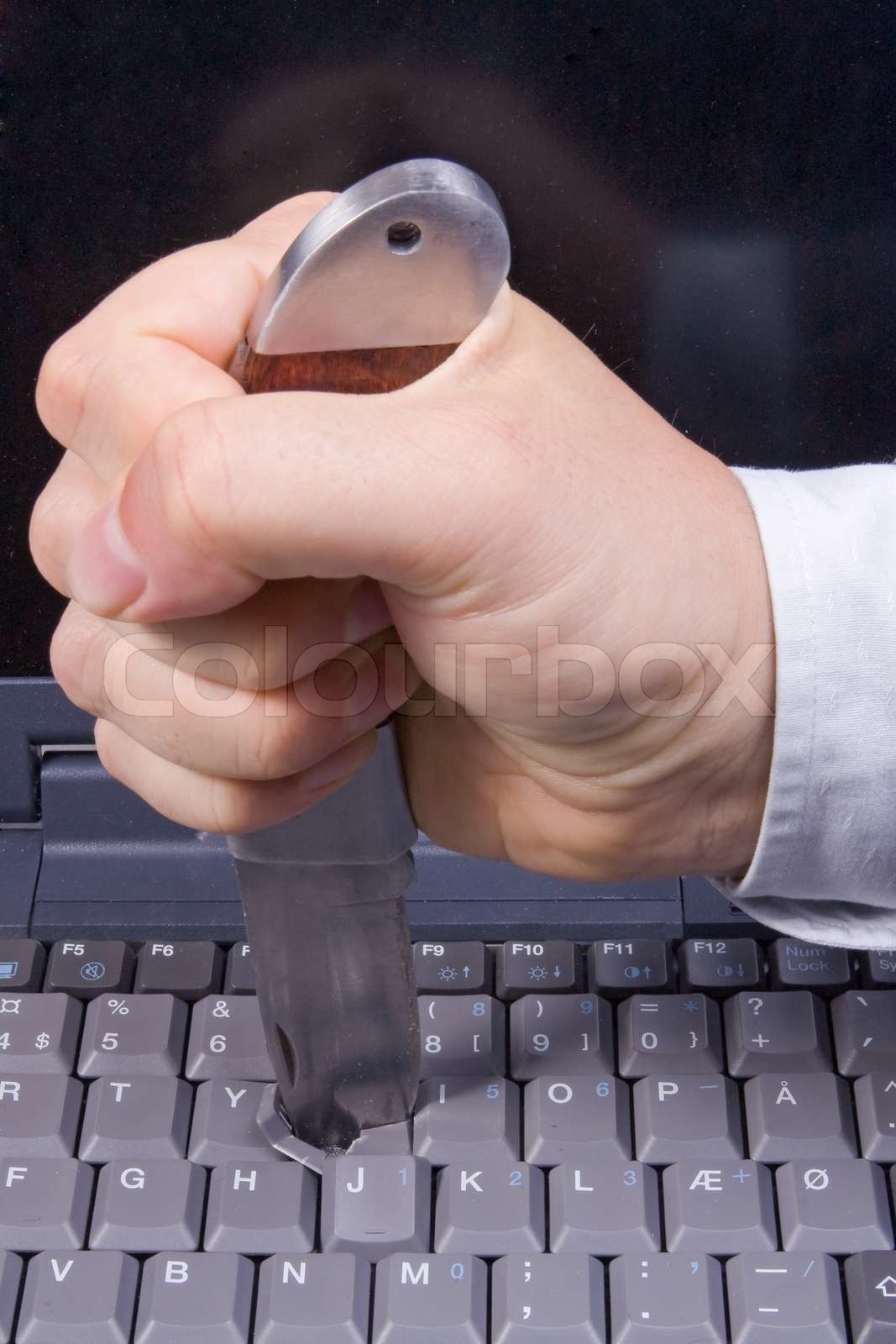 Damaged keyboard | Stock image | Colourbox