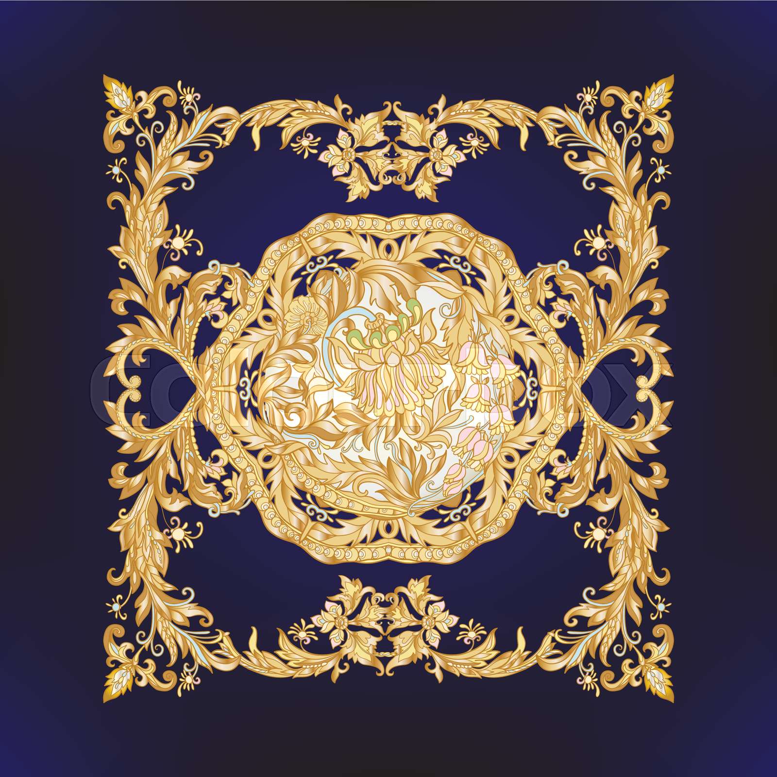 Medieval floral royal pattern. Stock vector Colourbox