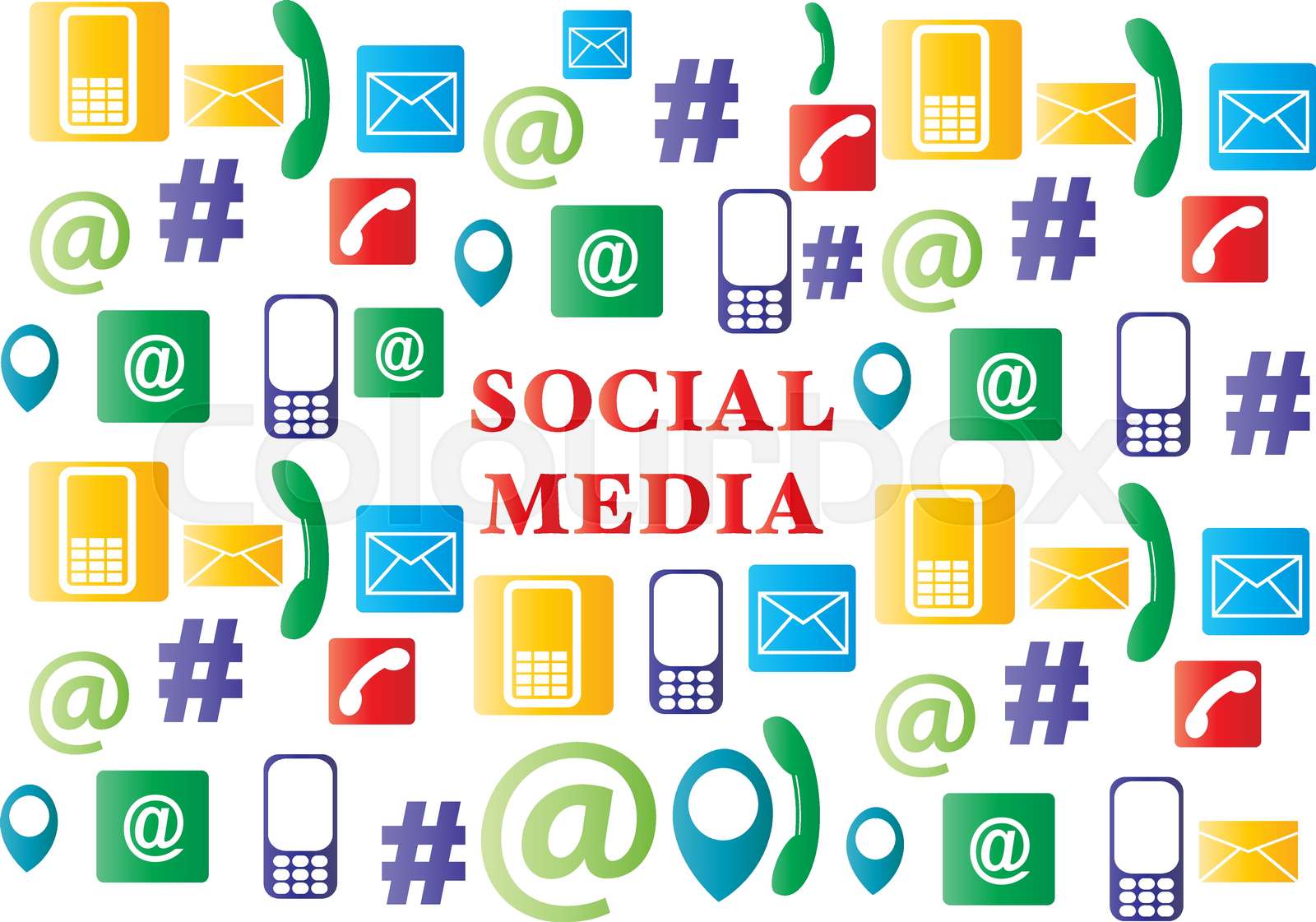 Social Media symbols Stock vector Colourbox