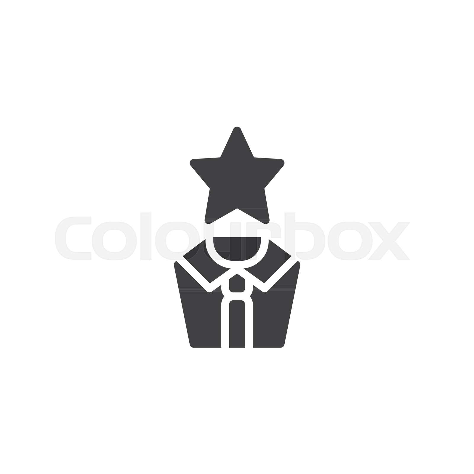 Star head icon vector Stock vector Colourbox