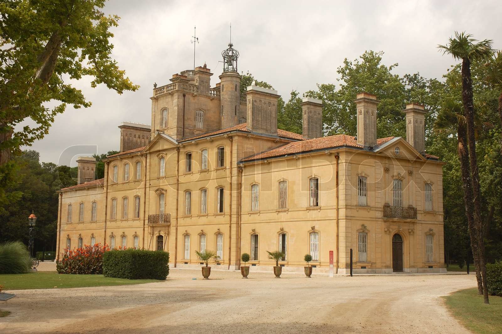 Chateau in southern France Stock image Colourbox