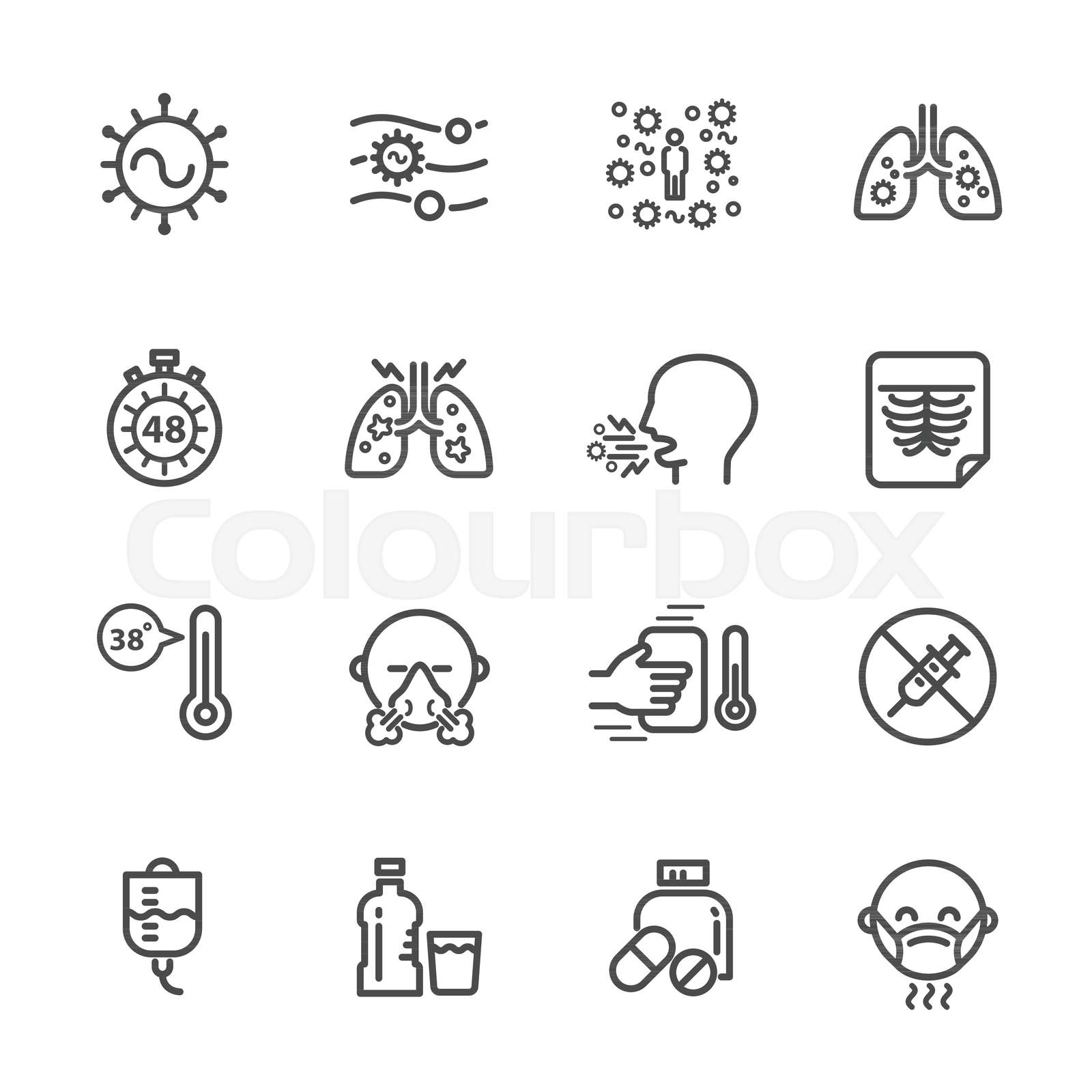 atem, atem, husten StockVektor Colourbox