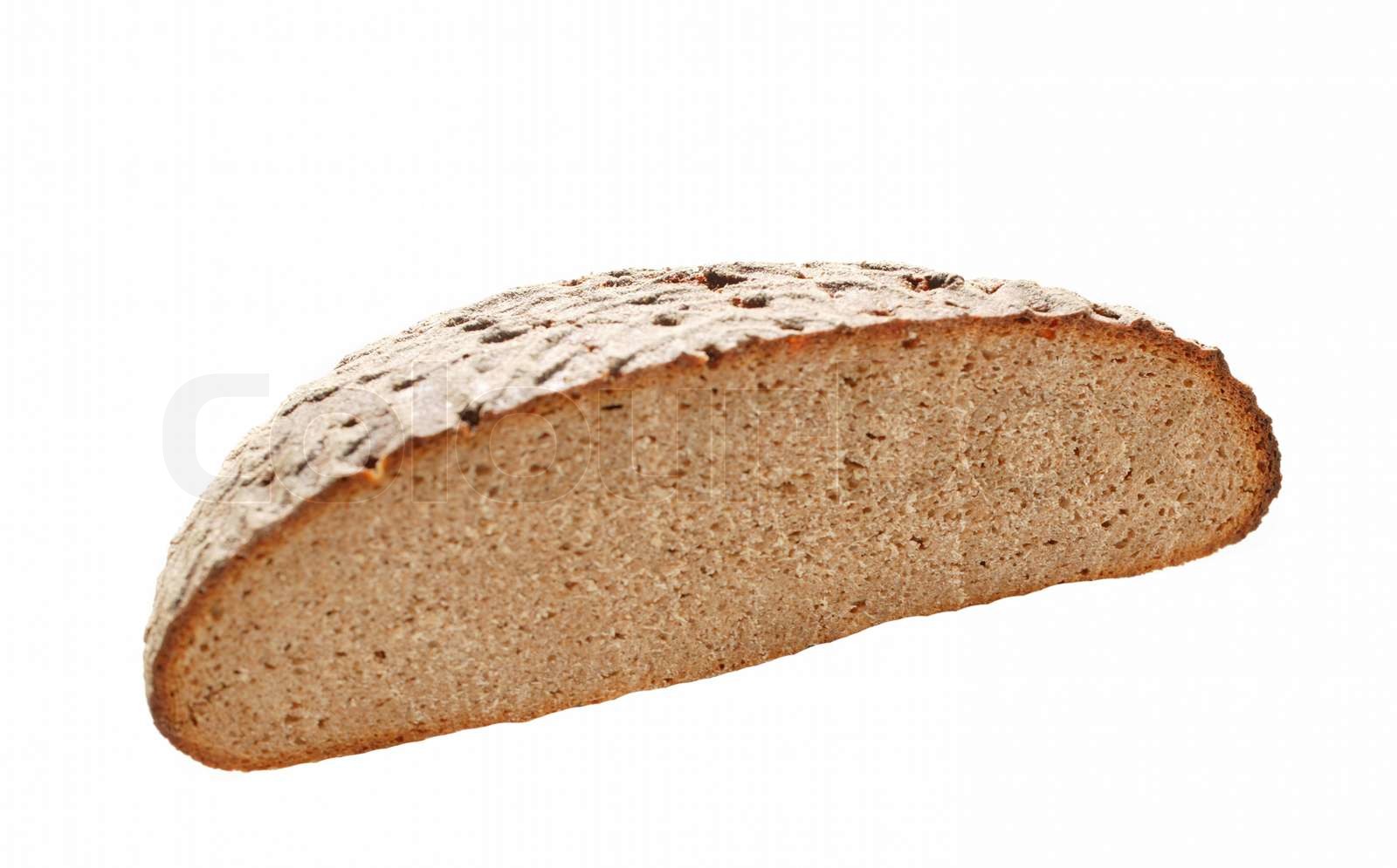 Frisches Brot Scheibe isoliert Stock Bild Colourbox