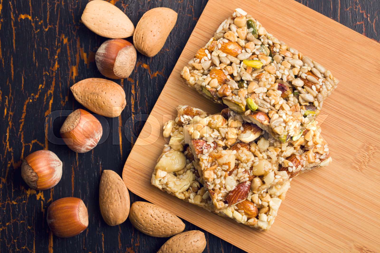 tasty nut bar | Stock image | Colourbox