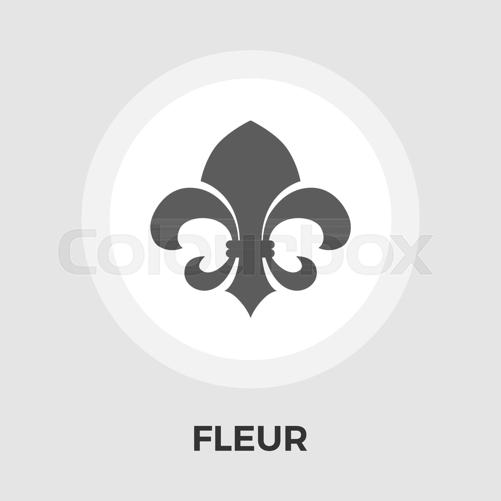 Fleur vector flat icon. Vintage Style. | Stock vector | Colourbox