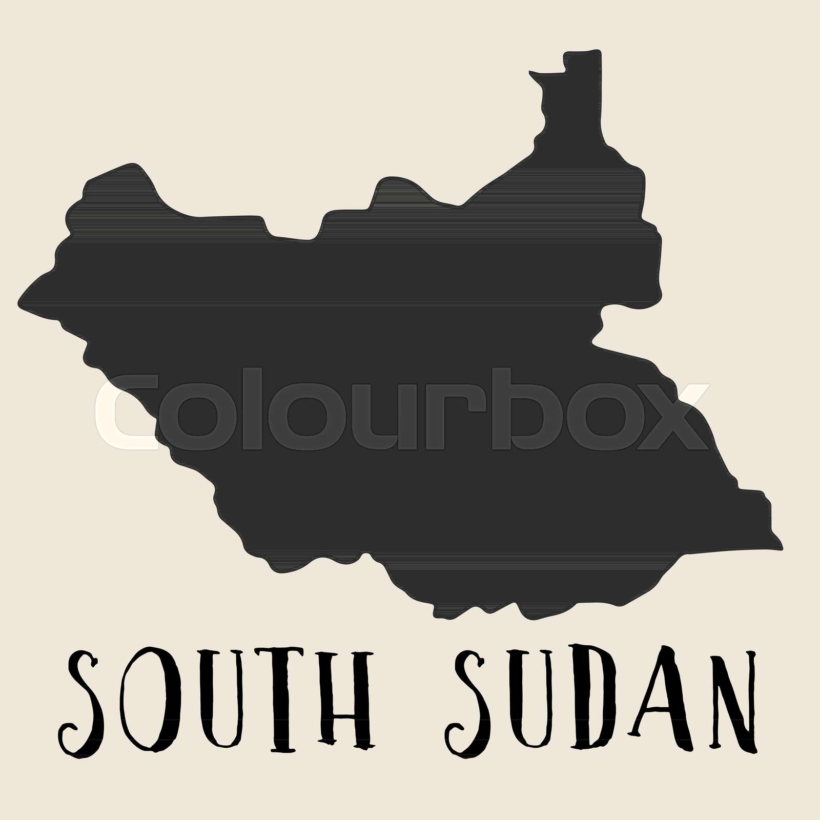 Doodle Freehand map sketch of South Sudan ,Vector Illustration | Stock ...
