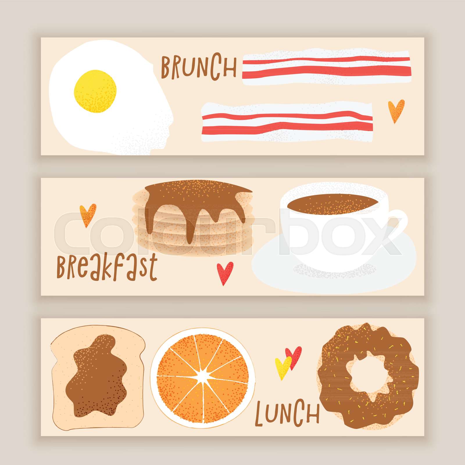 Breakfast vector concept, brunch illustration | Stock vector | Colourbox