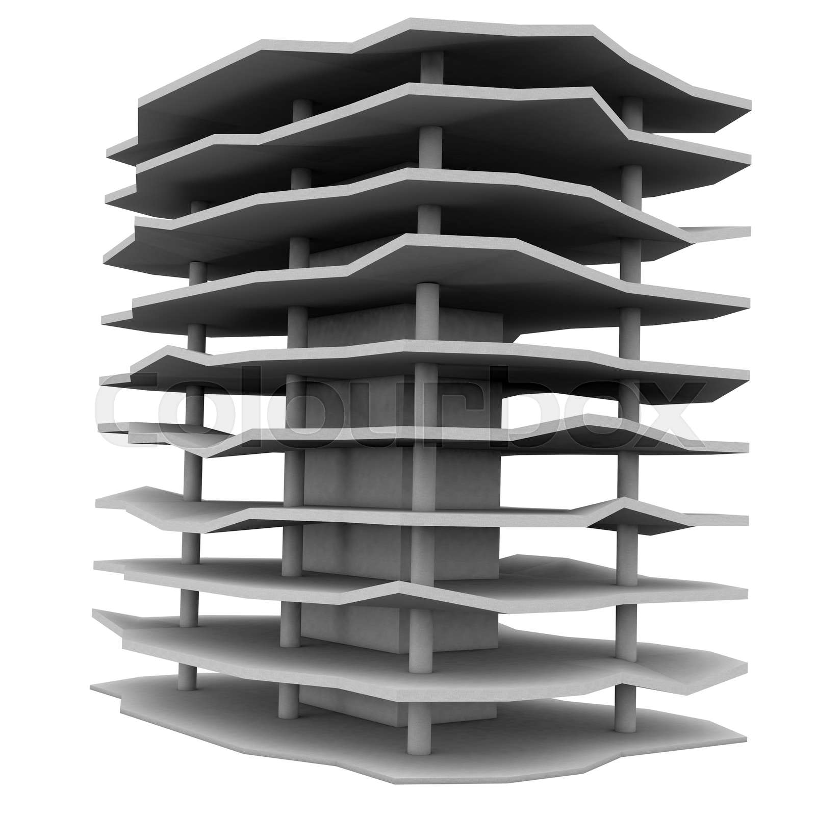 Abstract Raw Building in Construction Stock image Colourbox