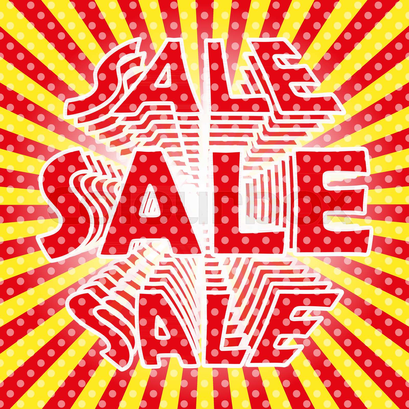 Pop Art sale poster Stock vector Colourbox