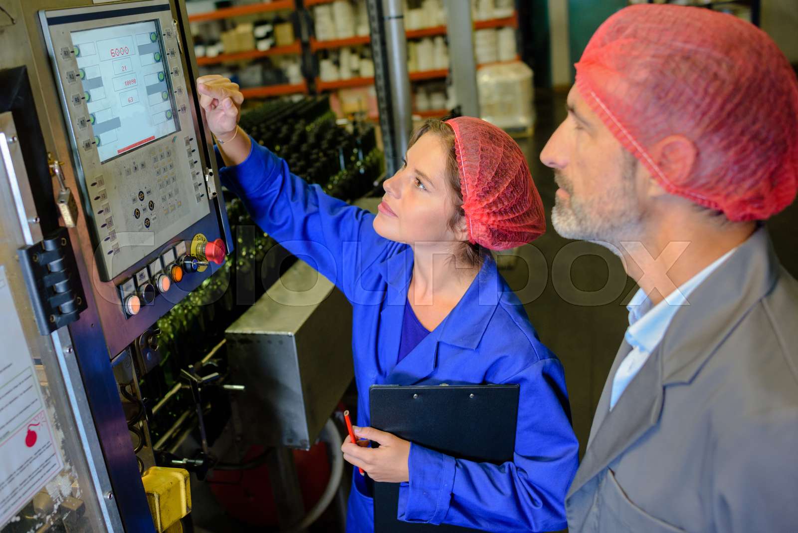 checking the monitor Stock image Colourbox