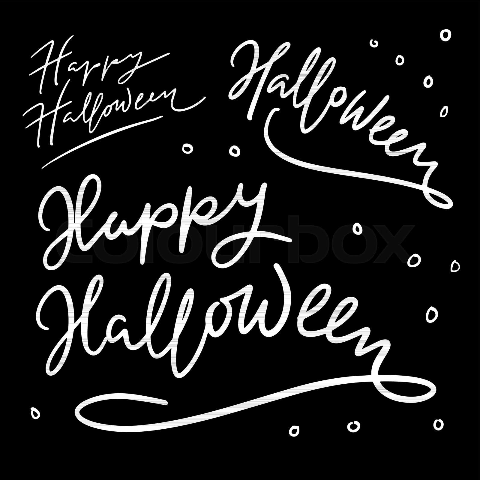 Happy Halloween Event Hand Written Typography Stock Vector Colourbox